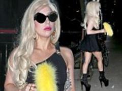Lady Gaga staggers out in her signature high heels after recovering from hip operation