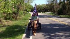 taking the dog -- and horse -- for a stroll
