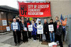 video: teachers picket outside uplands junior school this morning